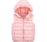 AOOPOO Boys Girls Vest Kids Down Gilets Warm Jacket Thermal Sleeveless Coat Warm Windproof Outwear Outfits Padded with Hood Kids 2-10 Years Winter Hoodie Outwear Lightweight Body Warmer Gilets