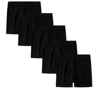 AOOPOO Girls Cycling Shorts 5 Pack Cotton Breathable Comfortable Summer Stretchy Cycling Pants Shorts Under Dress Bike Leggings Short Gymnastics Dance Sports Trousers for Girls 1-11 Years Black