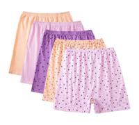 AOOPOO Pack of 5 Underpants Senior Ladies, 100% Cotton High Waist Briefs Oversize Loose Panties, Soft Breathable Comfortable Underwear for Women Middle and Older Age Panties Hipster, S-3XL