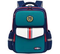 AOOPOO School Bags for Boys Girls Kids, Multi-Pocket Unisex Children Backpacks with Night Reflection, Colour Blocks Primary Bookbags Lightweight and Waterproof Spacious Nylon