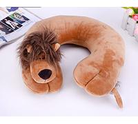 AOOPOO Super Soft Animal Travel Pillow U Shape Neck Pillow, Ergonomic Neck Support, for Neck, Chin, Lumbar and Leg Support (Lion)
