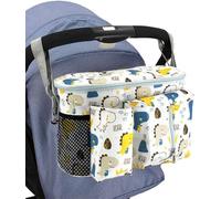 AOOPOO Universal Pram Organiser, Multi-Function Changing Organizer Waterproof Baby Stroller Bag Organizer with Cup Holder, Must-Have Pram and Stroller Accessory