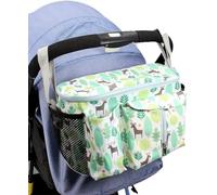 AOOPOO Universal Pram Organiser, Multi-Function Changing Organizer Waterproof Baby Stroller Bag Organizer with Cup Holder, Must-Have Pram and Stroller Accessory
