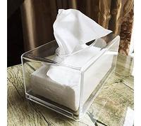 aoory Facial Tissue Dispenser Box Cover Holder Clear Rectangle Napkin Organizer for