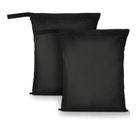 AOOSA 2PCS Wet Bags for Baby Items, Wet Swimsuits, Beach, Camping(Black)