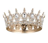 AOOSA Crown for Women, Full Round Queen Crowns, Sparkly Rhinestone Tiara, Princess Tiaras Hair Accessories for Party, Birthday, Wedding Decoration, Celebration, Costume Photo Props