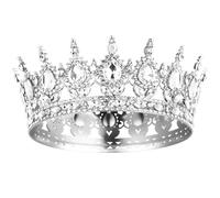 AOOSA Crown for Women, Full Round Queen Crowns, Sparkly Rhinestone Tiara, Princess Tiaras Hair Accessories for Party, Birthday, Wedding Decoration, Celebration, Costume Photo Props