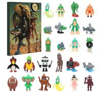 AOOSA Italian Brainrot Advent Calendar, 24pcs Set 3D Tung Tung Tung Sahur Desk Decor Figures, Tralalero Tralala Action Figure Desk Decor, Tralalero Tralala-Inspired Holiday Collectibles