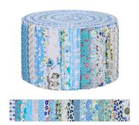 AOOSA Jelly Roll Fabric Strip for Quilting, 40 Strip Cotton Quilting Fabric