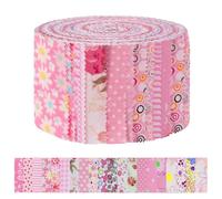 AOOSA Jelly Roll Fabric Strip for Quilting, 40 Strip Cotton Quilting Fabric