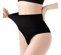 AOOSA Thong Shapewear for Women, Tummy Control Body Shaper, Seamless Invisible Control Knickers Thong Pants, Mid Waist Style & Butt Lifter, Women's Shaping Underwear for Working Wedding Party - M