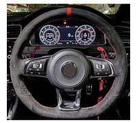 AOOSIR Steering Wheel Protector Customized Car Steering Wheel Cover Hand Sewing Braid For VW For Golf 7 For GTI For Golf MK7 For Polo For Scirocco 2015 2016 Steering Wheel Cover (Color : Style 1)
