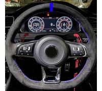 AOOSIR Steering Wheel Protector Customized Car Steering Wheel Cover Hand Sewing Braid For VW For Golf 7 For GTI For Golf MK7 For Polo For Scirocco 2015 2016 Steering Wheel Cover (Color : Style 7)