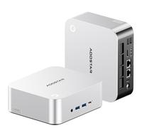 AOOSTAR MACO mini pc gaming Ryzen7 H255(8C/16T,4.9GHz) 780M GPU fast Barebones computer with Dual DDR5 RAM Two M.2 SSD, Fingerprint unlock, Twin USB4.0, Oculink,8k Quad display for game/edit/business