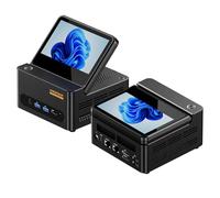 AOOSTAR mini pc,ryzen ai 9 HX 370 Barebone PCs,5 inch HD moniter desktop computer, Dual DDR5 RAM Two M.2 PCIE4.0 SSD slots Gaming pc, wifi7 /Oculink /USB4*2/2.5G RJ45*2/ 4K-240Hz 3-Display/HDMI