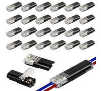 AOOSU 24 Pcs Automotive Wire Connectors 2-Pin, 2-Pin Plug Cable Connectors, Quick 12V Automotive Wire Crimp Connector for 18-22 AWG Wires, Electrical Connector Plug-in Cable Terminals for Cars
