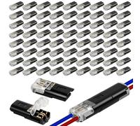 AOOSU 72 Pcs Automotive Wire Connectors 2-Pin, 2-Pin Plug Cable Connectors, Quick 12V Automotive Wire Crimp Connector for 18-22 AWG Wires, Electrical Connector Plug-in Cable Terminals for Cars