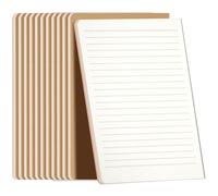 AOOSU A5 Kraft Cover Notebook - 12 Pack, Lined Journal Bulk Soft Cover Note Pads Set, Notebooks Jotter, a5 Plain Notebook for Students Travelers Making Plans, Writing Memos