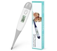 AOOSU Digital Thermometer, Oral and Axillary Electronic Thermometer, Home Precision Thermometers Adults Kids Babies, Accurate Fast Switchable Body Temperature Thermometer Buzzer Reminder Gray