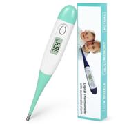 AOOSU Digital Thermometer, Oral and Axillary Electronic Thermometer, Home Precision Thermometers Adults Kids Babies, Accurate Fast Switchable Body Temperature Thermometer Buzzer Reminder Cyan