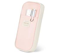 AOOSU Expandable Pencil Case, Large Capacity Pencil Cases Portable Beautiful Stationery Organizer for Boys Girls Teen College Students School Adults & Office Supplies Pink