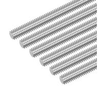 AOOSU M4 x 250mm 6PCS Fully Threaded Rod Stainless Steel Right Hand Threads, 304 Stainless Steel Studding Rod Bar for Anchor Bolts, Clamps, Hangers and U-Bolts