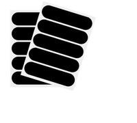 AOOSU Reflective Sticker Kit, 10 Retro Bicycle Reflective Tape Universal, Night high Visibility Safety Suitable for Bicycles Scooters Strollers, Black 8.5 * 2.3cm