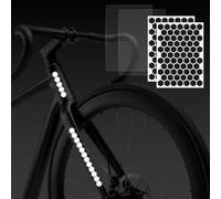 AOOSU Reflective Sticker Kit, 2 Retro Bicycle Reflective Tape Honeycomb, Night high Visibility Safety Suitable for Bicycles Scooters Strollers, Black
