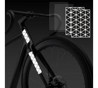 AOOSU Reflective Sticker Kit, 2 Retro Bicycle Reflective Tape Triangles, Night high Visibility Safety Suitable for Bicycles Scooters Strollers, Black