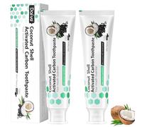 AOOSU Toothpaste Activated Carbon Coconut 2-Pack 120g for Enamel Protection, Fluoride-Free Formula with Gentle Mint, Enamel Protection and Tooth Strengthening for Sensitive Teeth Fresh Breath