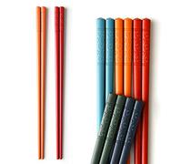 AOOSY Reusable Fiberglass Chopsticks - Multicolour Chinese Chopsticks Dishwasher Safe Chopsticks, 5 Pairs Japanese Chopsticks Gift Set 24cm（5 Colors