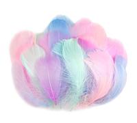 AOOTE 100pcs Feathers for Crafts,6-12cm Feathers Bulk,Vibrant Coloured Feathers,Natural Goose Feathers,Decorative Feathers Set for DIY Dream Catcher,Gift Box Filling,Wedding,Party Decorations Supplies