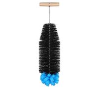AOOTE 2Pcs Bottle Brush for Cleaning, 33cm Narrow Neck Bottles Flask Cleaner Brush Compatible with SodaStream Glass Bottle, Cleaner Brushes with Wood Handle, Hard Bristles and a Soft Spong, Blue
