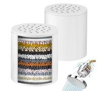 AOOTE 36 Stage Shower Filter Replacement Cartridge,2 Pack Universal Replacement Cartridge Hard Water Purifier,ShowerHead Water Filter Cartridge,Removes Chlorine,Heavy Metals,Iron,Other Sediments