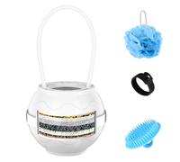 AOOTE 8 Stages Bath Filter,Bath Water Filter for Tub with Shower Ball and Shampoo Brush,Bath Filter for Babies and Adults,Ball Bath Filter,BPA Free,Purify Your Bathwater for Healthier Skin and Hair