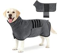 AOOTE Dog Bathrobe, Dog Drying Coat, Microfiber Dogs Drying Coat, Dryings Coats Ultra Absorbent with Velcro Closure & Adjustable Straps, Super Soft Dryings Robe for Dogs Post Bath Swimming, XL