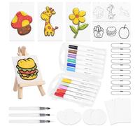 AOOTE Magics 3D Foam Texture Painting, 38Pcs Magic Puffy Paint Kit, DIY Bubble Drawing Pens, Magic Puffy Paint Craft Paper for Handmade, Creative DIY Art Gift for Kids & Adult