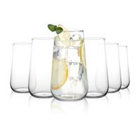 AOOTE Tall Water Drinking Glasses Set of 6,500ML Highball Drinking Tumbler Glasses,Tall Clear Glass Tumblers,Drinking Glassware,Drinking Tumblers Set for Water,Juice,Cocktails,and More,Dishwasher Safe