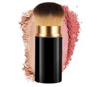AOOTE Telescopic Face Brush, Retractable Blusher Brush with Cover, Portable Powder Foundation Brushes Faces, Kabuki Makeup Blush Face Brushes for Contouring,Polishing,Concealing,Highlighting