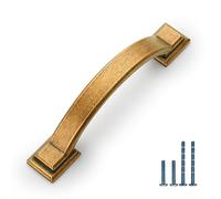 AOOTOCH 10 Pack Antique Brass Cabinet Pulls 3 Inch Kitchen Cabinet Handles Kitchen Handles for Cabinets Antique Drawer Pulls Retro Dresser Pulls Cupboard Handles