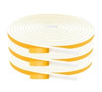 AOOTUERL 27 m Door Entry Seal Strip, White 6 x 3 mm Draught Excluders Doors, Self-Adhesive Rubber Weatherstrip for Door and Window Frames, for Anti-Cold, Water, Noise and Collision