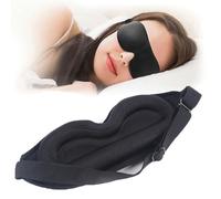 AOOTUERL Sleep Eye Mask, 3D Contoured Sleep Mask Light Blocking, Adjustable Strap,Smooth Skin-Friendly, for Men,Women,Kids