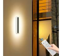 AOOTUYA Dimmable Outdoor LED Wall Lights, with Memory Function 30cm 3000K/4500K/6000K Selectable 14W IP65 Waterproof Garden Fence Lights with Remote Control (Without Battery) Modern Wall Fixtures