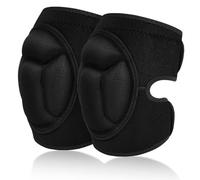 AOOWU 1 Pair Knee Pads Work, 20MM Thick Knee Pads Gardening, Knee Pads for Men and Women, Anti-Slip Collision Avoidance Knee Sleeve for House Cleaning, Construction, Flooring, Garden, Black