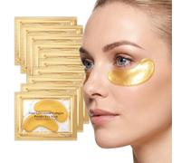 AOOWU 10 Pairs 24K Gold Eye Mask, Crystal Collagen Under Eye Mask