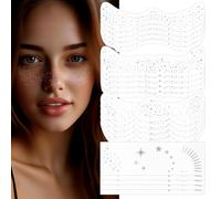AOOWU 20 Sheets Glitter Freckles Face Tattoo, Face Glitter Speckles Patches, Temporary Face Freckles For Women, Waterproof Face Sparkle Faux Freckles Makeup Patches, Festival Makeup Rave Accessories