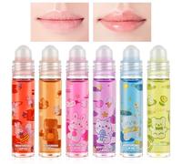 AOOWU 6-Piece Hydrating Lip Oil Set, Chocolate-Flavored Plumping Balm with Long-Lasting Glow, Transparent Moisturizing & Non-Sticky Gloss for Women