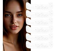 AOOWU 6 Sheets Glitter Freckles Face Tattoo, Face Glitter Speckles Patches, Temporary Face Freckles For Women, Waterproof Face Sparkle Faux Freckles Makeup Patches, Festival Makeup Rave Accessories