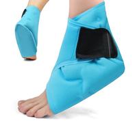 AOOWU Ankle Ice Pack Wrap for Injuries Reusable, 2 Pack Hot Cold Compress Gel Foot Ice Pack for Pain Relief, Ankle Cold Packs for Sprains, Swelling, Plantar Fasciitis, Achilles Tendinitis, Heel Spurs