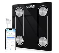 AOOWU Body Weight Scale,Digital BMI Monitor with App | High precision,with app,for body fat,muscle mass,weight loss,fitness tracking,BMI monitor